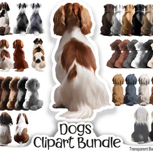 Dog Best Friend Clipart | PNG files | 11 Breeds for custom dog mom, dog lover gift design, Dalmatine, Greyhound, Labradoodle, Bulldog,