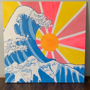 Sunset wave painting