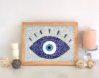 Evil eye mosaic art