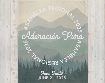 Personalized Spanish JW Baptism Gift, JW Baptism Blanket, Custom Assembly Convention Gift, JW Keepsake Blanket, Adoracion Pura Asamblea 2025