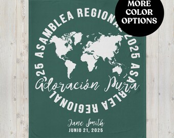 Personalized Spanish JW Baptism Gift, JW Baptism Blanket, Custom Assembly Convention Gift, JW Keepsake Blanket, Adoracion Pura Asamblea 2025