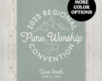 Personalized JW Baptism Gift, JW Baptism Blanket, Custom Assembly Witness Convention Gift, JW Keepsake Blanket, Pure Worship Convention 2025