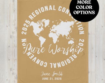 Personalized JW Baptism Gift, JW Baptism Blanket, Custom Assembly Witness Convention Gift, JW Keepsake Blanket, Pure Worship Convention 2025