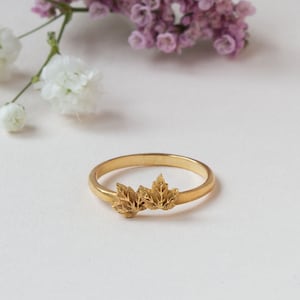 Blatt Ring, Ahornblatt Ring, Ahorn Ring, Blätter Ring, Natur Ring, Waldring