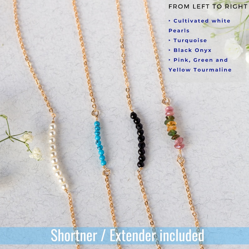 Turquoise Bracelet, Turquoise Jewelry, Dainty Turquoise Bracelet Genuine Turquoise Bracelet, Delicate Layering Bracelet, Mothers Gift image 4