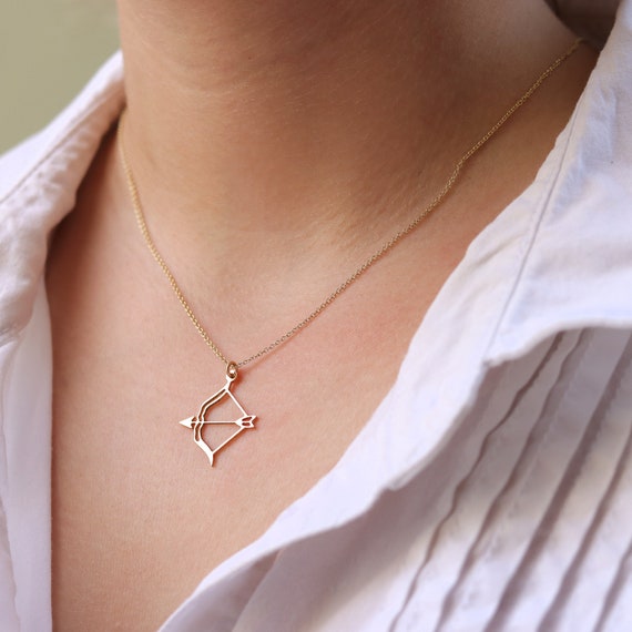 Sagittarius Necklace Zodiac Signs Arrow 