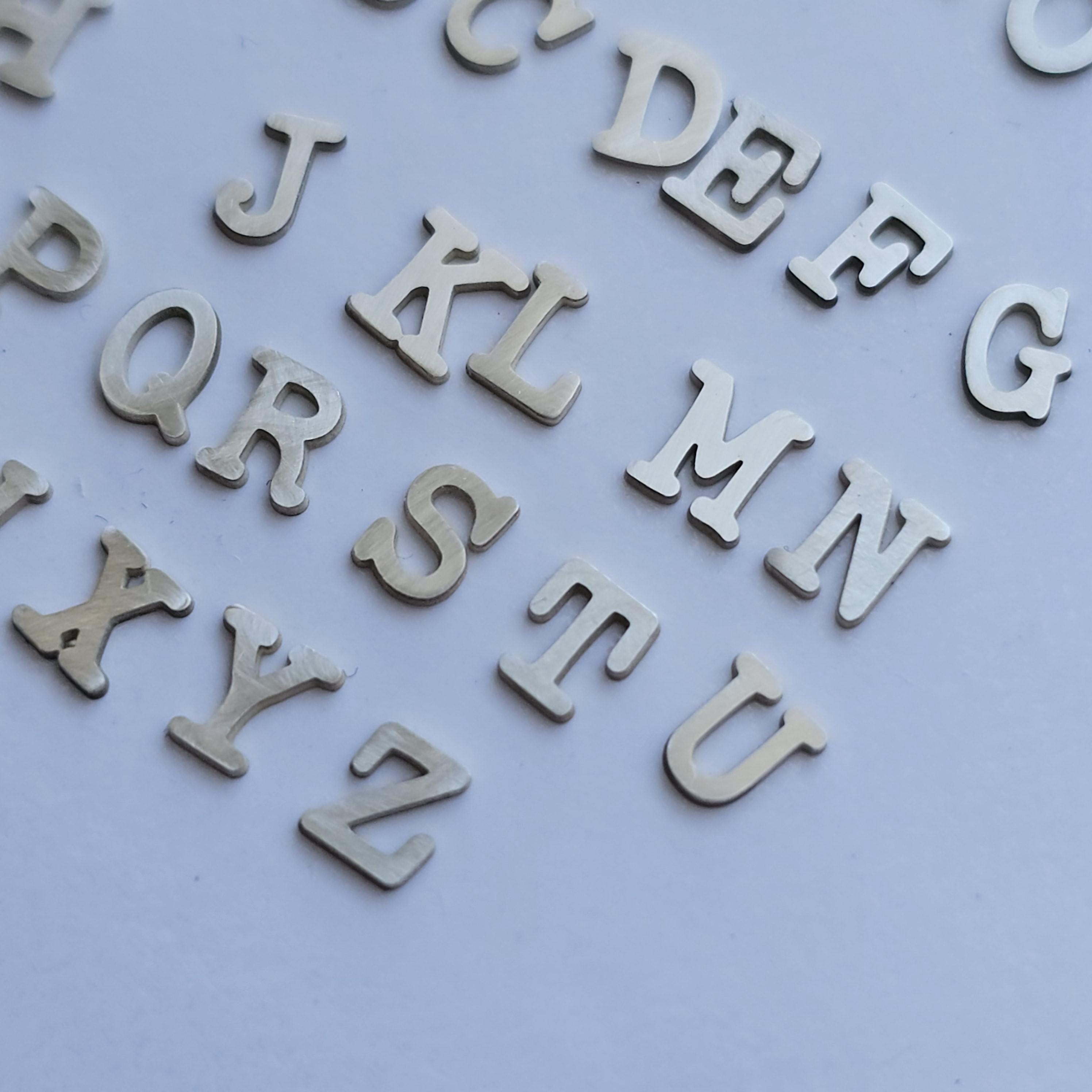 Sterling Silver 4mm Typewriter Letter Components, Letter Charms ...