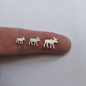 Sterling silver moose component, moose accent, canadian charms