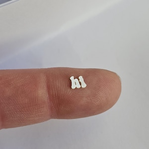 3mm Retro Complete Alphabet, Hippie letter components, letter charms, Solderable Alphabet, lowercase sterling silver letters