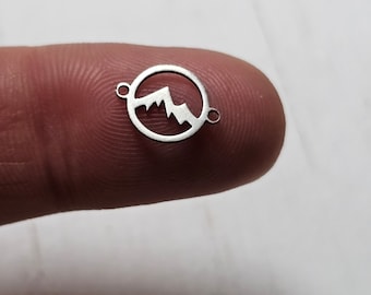 Permanent Jewelry Charm, Mountain Charm, Permanent Jewelry Connectors