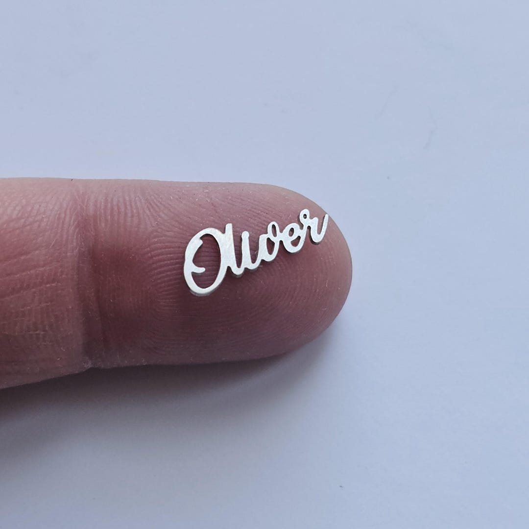 Small Micro Names Sterling Silver Name Cut Out, Tiny Name Charms, Word Components ...