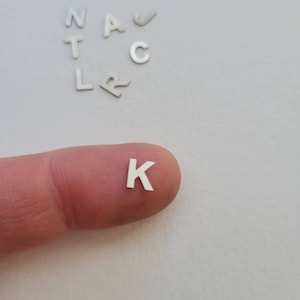Alfabeto de plata esterlina, componentes de letras, dijes de letras, los más vendidos