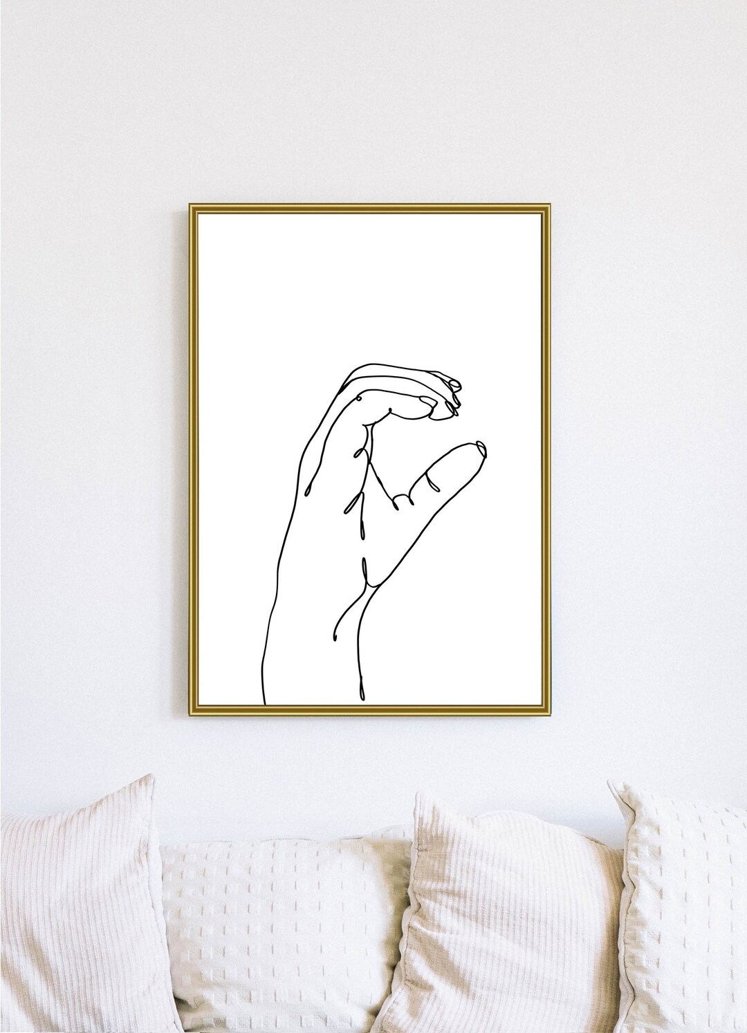 Sign Language, Letter C, Line Art, Alphabet, Asl, One Line, Wall Art ...
