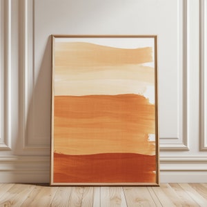 Orange Watercolour Wash Digital Art Print, Colourful, Watercolor, Digital Download, Printable Wall Art, Home Decor