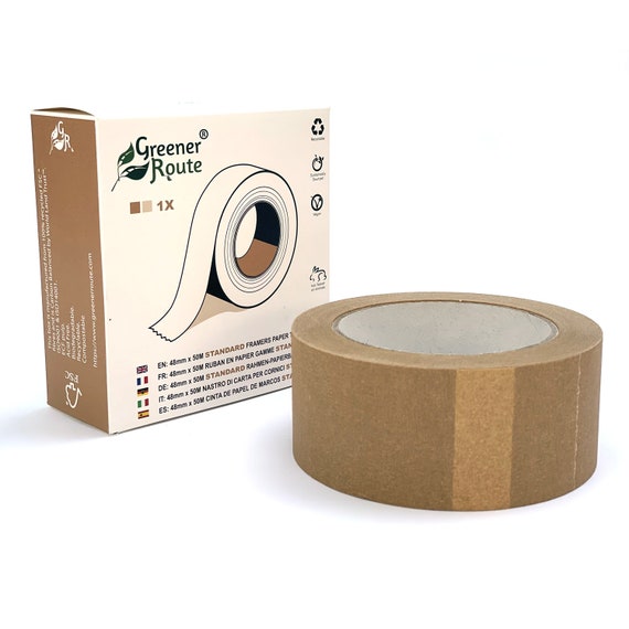 48mm Standard Sticky Paper Tape 50 Meter Recyclable Natural Rubber Self  Adhesive Tape Picture Framing, Masking, Packing 