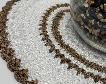 Tapete redondo de ganchillo, decoración de mesa de encaje de algodón hecha a mano, servilleta de ganchillo estilo vintage, decoración del hogar estilo cottagecore