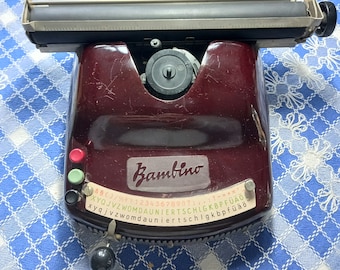 Rare vintage index typewriter Children's typewriter BAMBINO