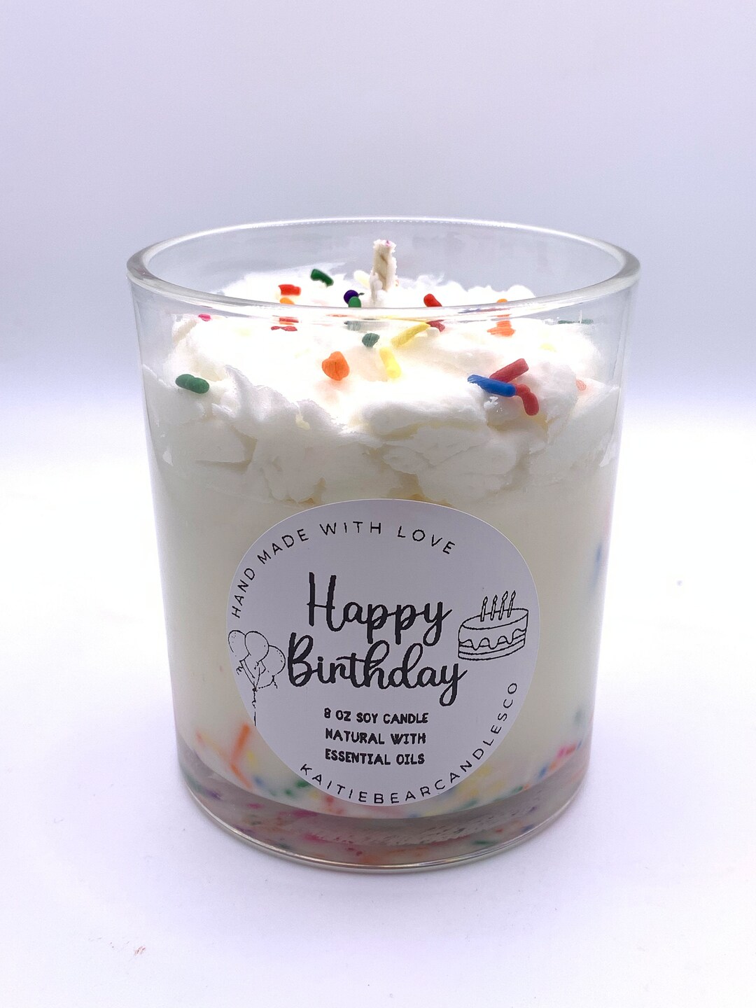 Happy Birthday Candle Custom Birthday Candle Gift Candle Etsy