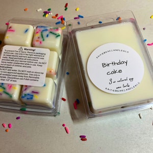 Birthday Cake Soy Wax Melts – Non-Toxic, Eco-Friendly Wax with Dessert-Inspired Scent