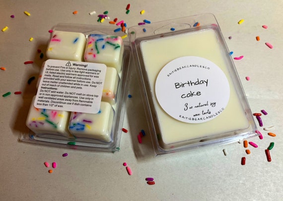 BIRTHDAY CAKE Wax MELTS, Non Toxic Wax Melts, Hand Poured Wax Melts, Wax  Melts for Warmer, Organic Wax Melts, 3 Oz, Long Lasting 