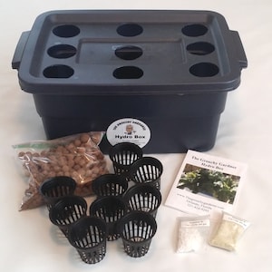 Complete  Hydroponic system 9 site - 3 Gal Complete with Nutrients - Net Pots & Starter Plugs  Free Shipping