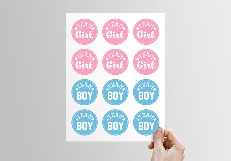 AVERY® Compatible Team Girl/team Boy Printable Tags 2 Round Sticker