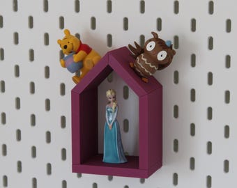 Tonie wall shelf "KiziHäuserl" S - a magnetic house shelf in 17 different colors for the children's room