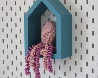 Tonie wall shelf "KiziHäuserl" M - a customizable, magnetic house shelf in 17 different colors for the children's room