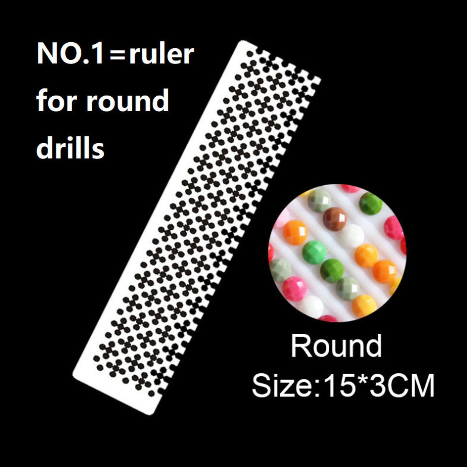 Tools Diamond Painting Ruler Square/round Stainless Diamond Etsy