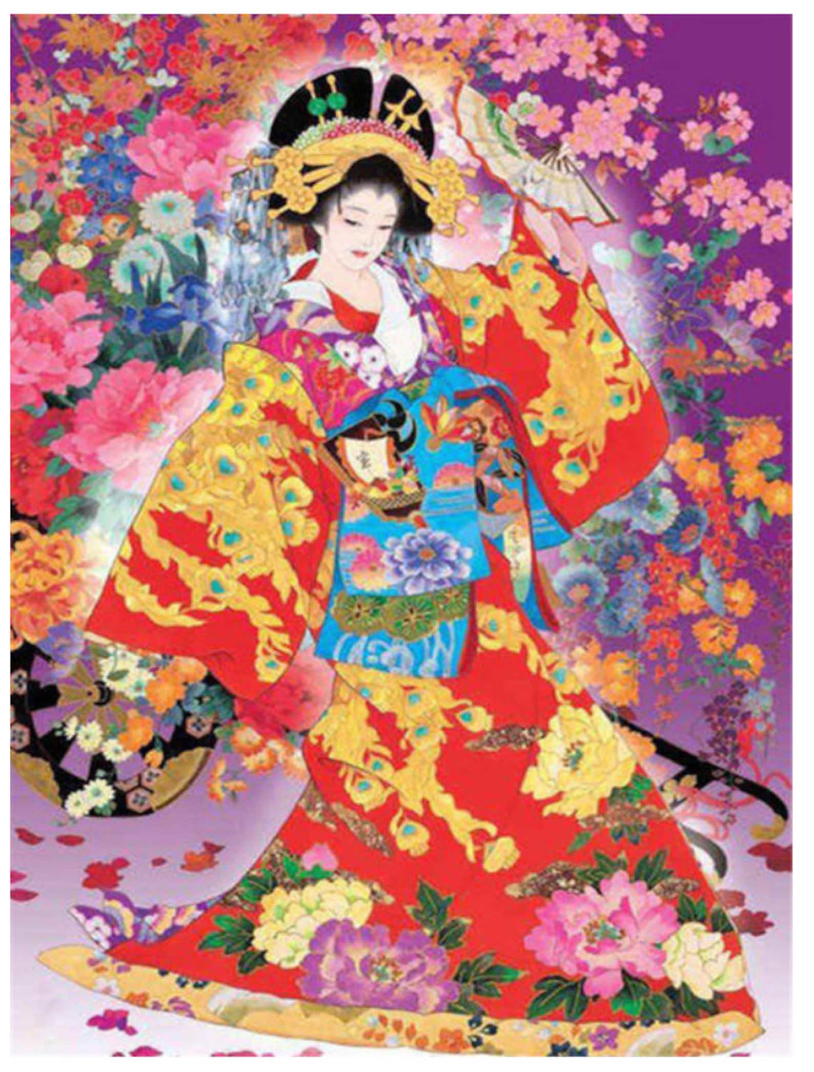Geisha Diamond Painting Japanese Woman Full Diamond Embroidery Etsy