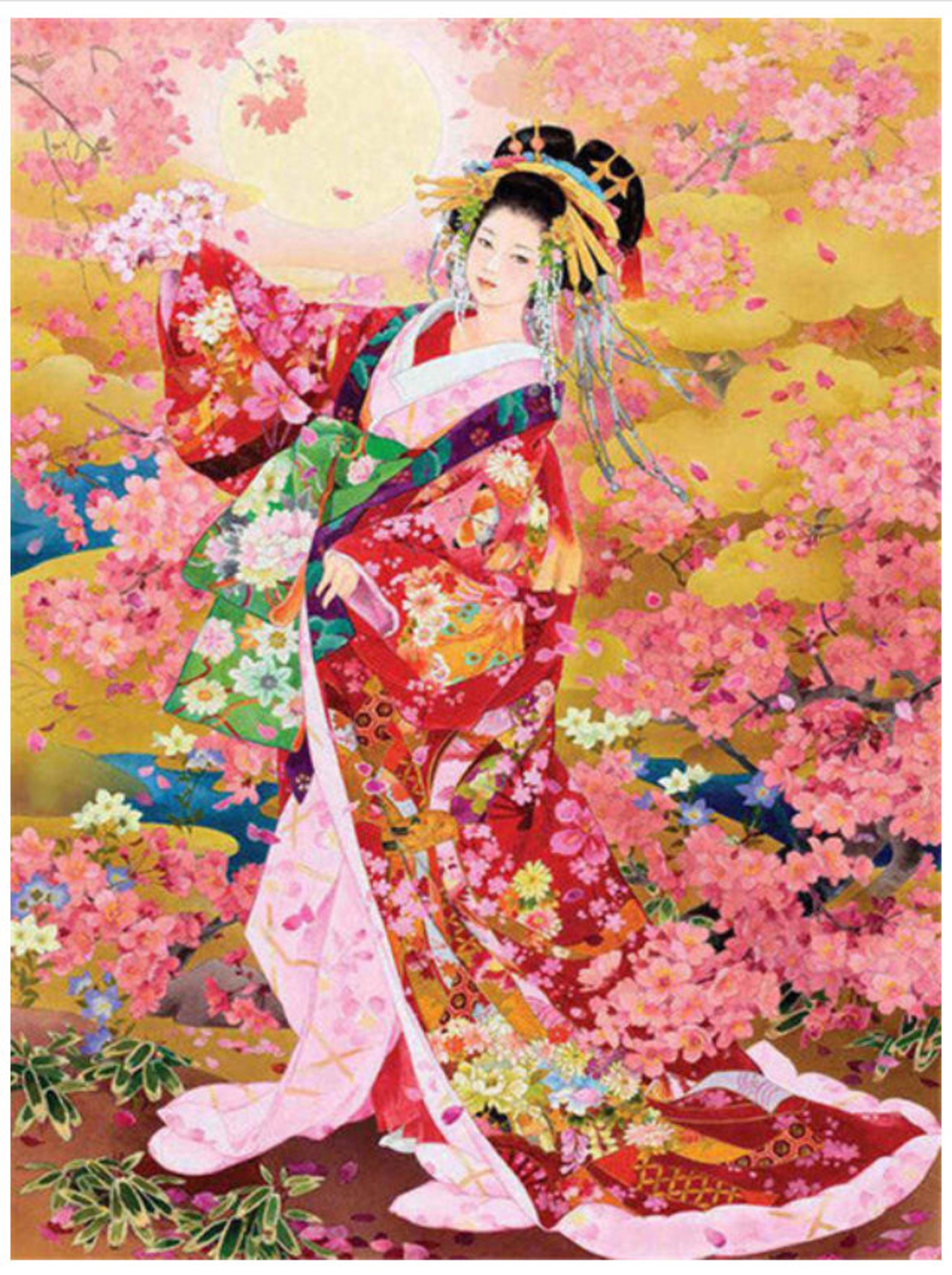 Geisha Diamond Painting Japanese Woman Full Diamond Embroidery - Etsy