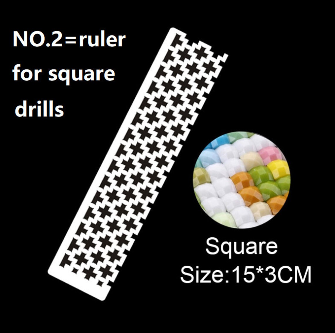 Tools Diamond Painting Ruler Square/round Stainless Diamond Etsy