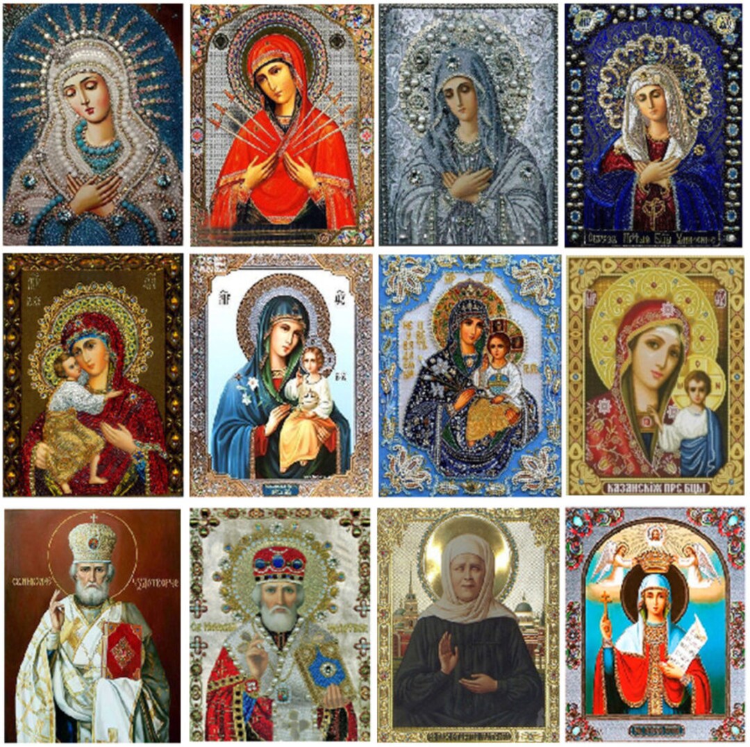 Diamond Painting Full Drill Virgin Mary Diamant Mosaic Picture - Etsy