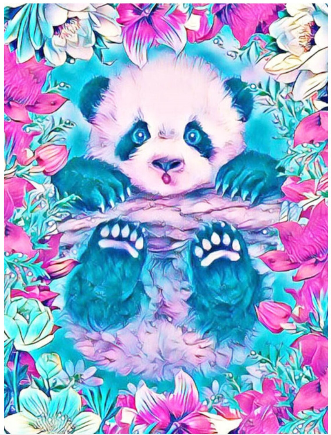 5d Cute Animals Diamond Painting Panda Diamond Dots Diamond Etsy