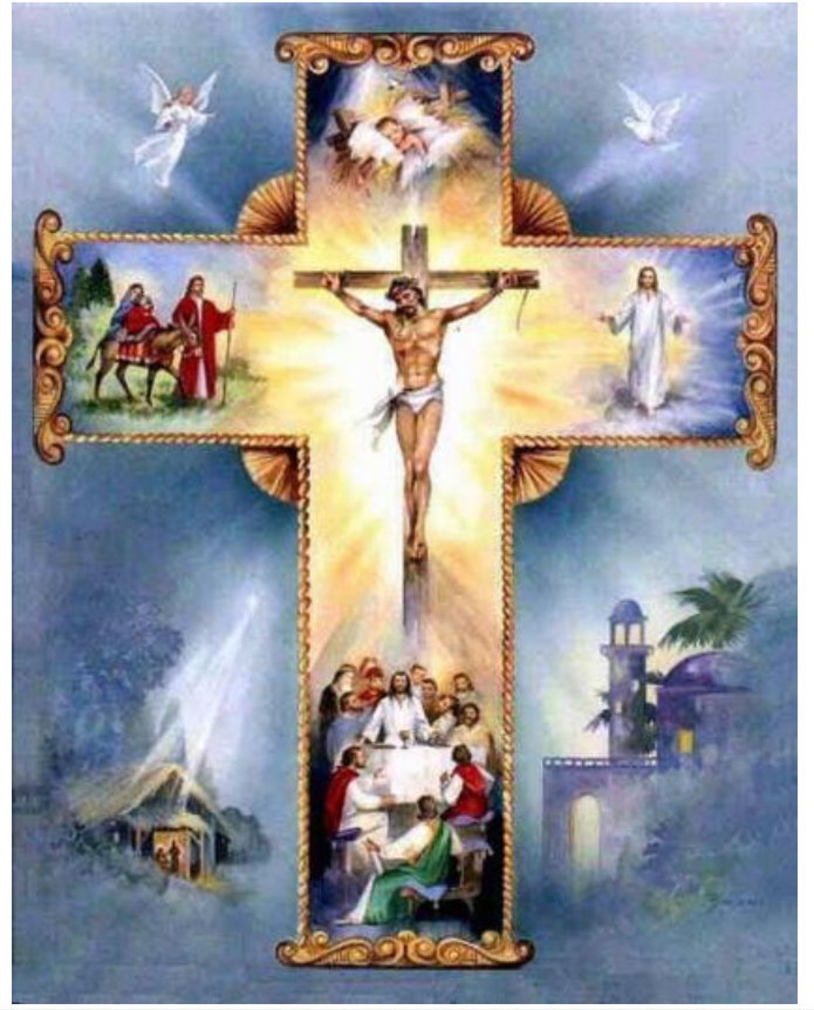 5d Religion Diamond Painting Jesus Full Diamond Dotz Picture Etsy