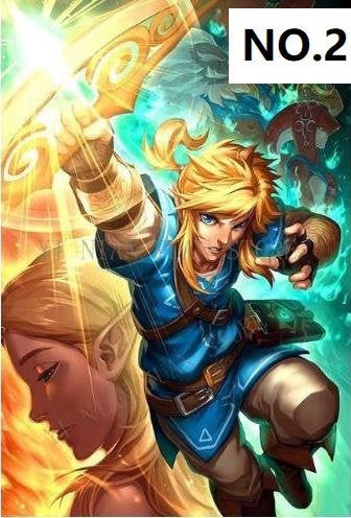 5d Diy Diamond Painting Zelda Boy Girl Lovers Diamond Dots Etsy