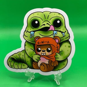 Let's Be Friends Jabba & Ewok Sticker image 1