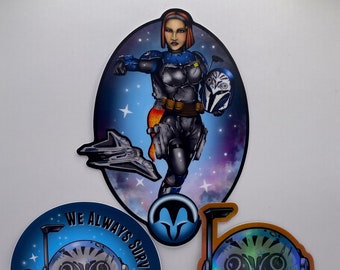 Lady Bo-Katan Kryze 3 Sticker set or individually