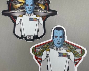 Vinyl Thrawn inspired Sticker by #RebelArtEmpire