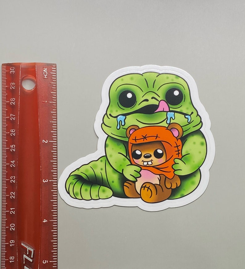 Let's Be Friends Jabba & Ewok Sticker image 4