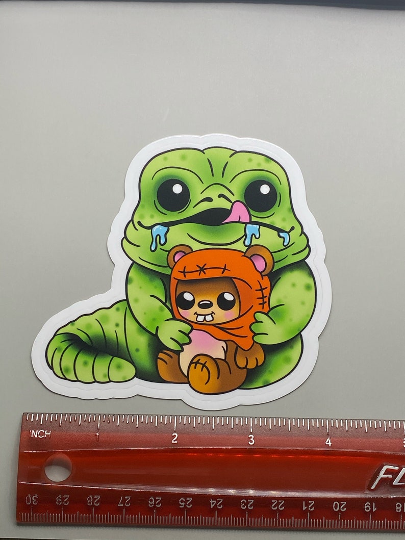 Let's Be Friends Jabba & Ewok Sticker image 3