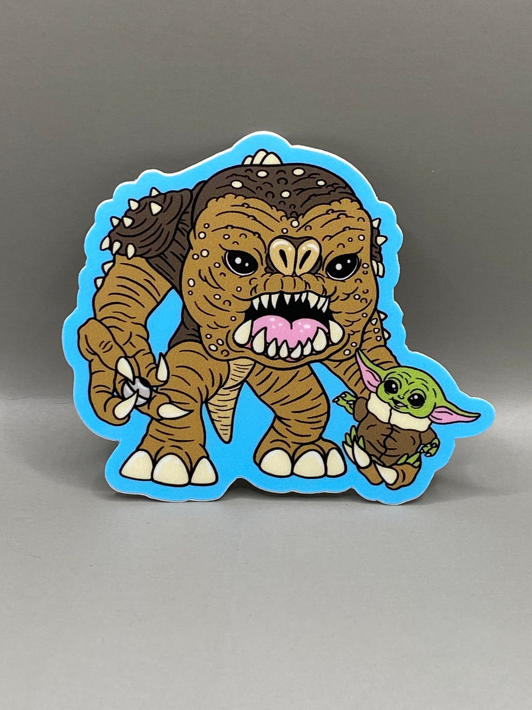 Rancor With Grogu Inspired Sticker by rebelartempire - Etsy