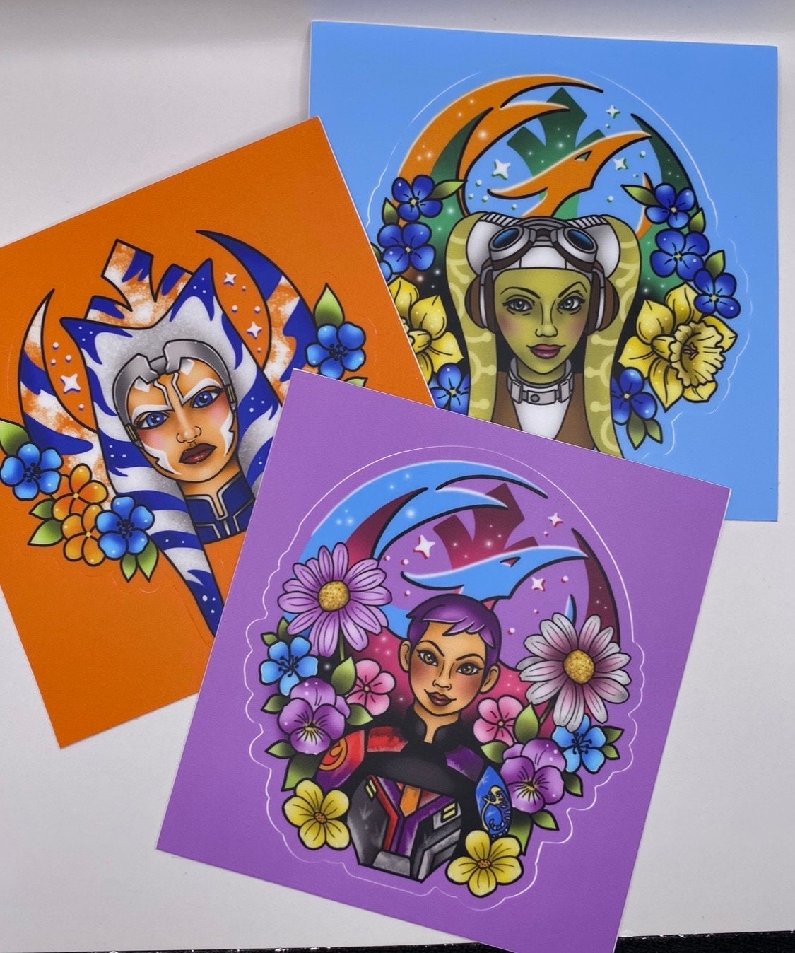 Ladies of the Rebellion Ashoka Tano Sabine Wren and Hera Syndulla inspired Stickers by Rebel Art Empire