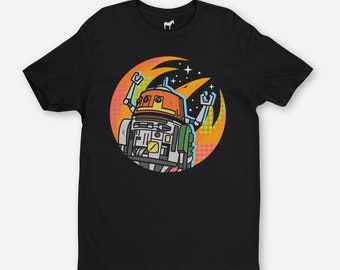 Retro Chopper Mens Black Tshirts by Rebel Art Empire