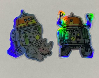 Metallic CHOPPER Stickers Solo or Pair