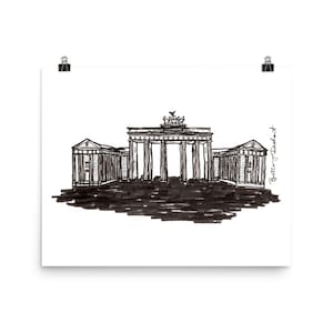 Berlin Germany Art, Berlin Germany Gift, Wall Art, Bradenburg Gate, Berlin Germany Architecture