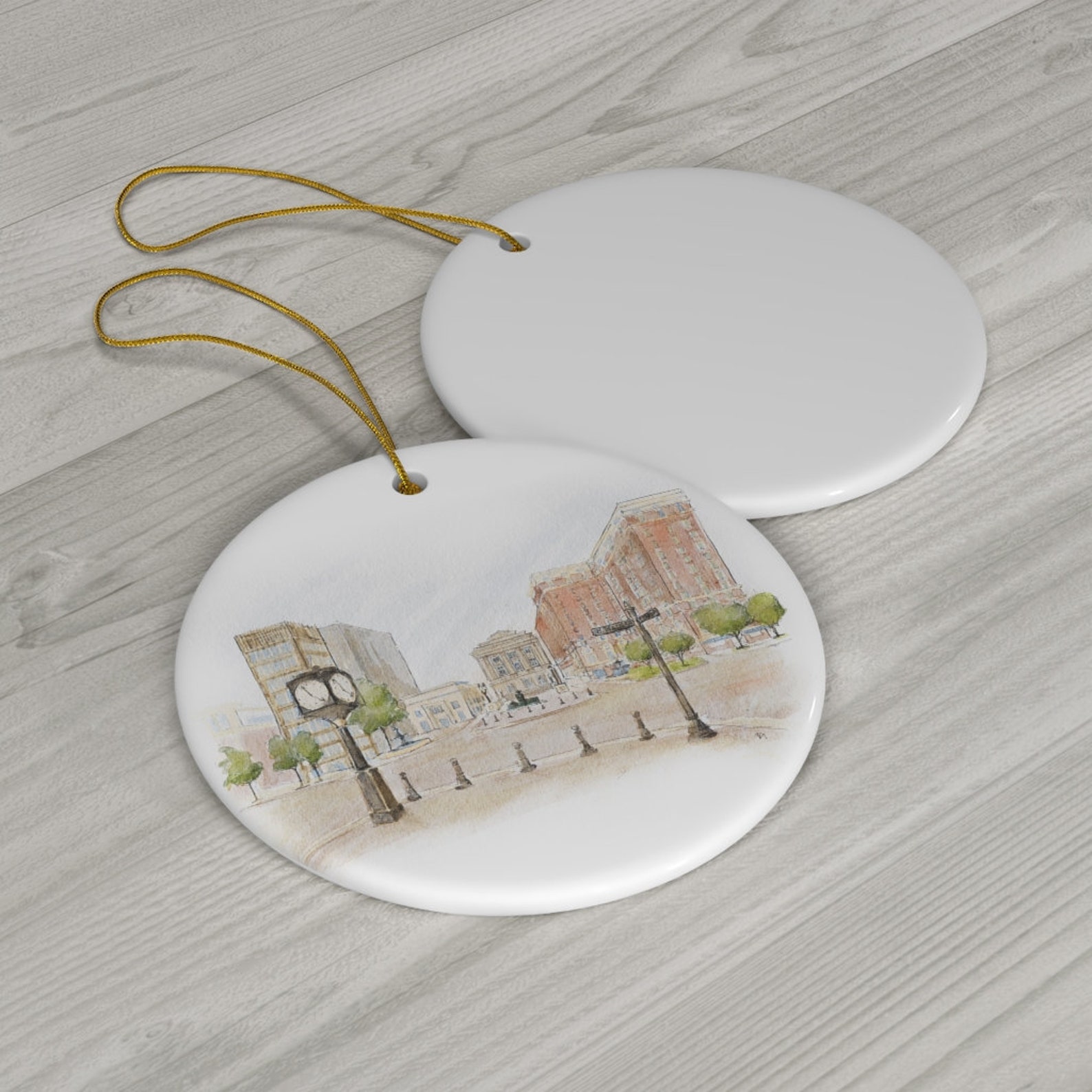 Downtown Greenville SC Ornament Greenville SC Gift Etsy