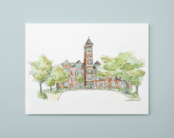 Clemson Grad, Clemson Art, Tillman Hall, Clemson Graduation Gift, Clemson Decor, Clemson Wall Art, Clemson Poster