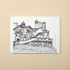 Vienna Austria Gift, Vienna Wall Art, Hundertwasser House, Vienna Architecture, architect Joseph Krawina