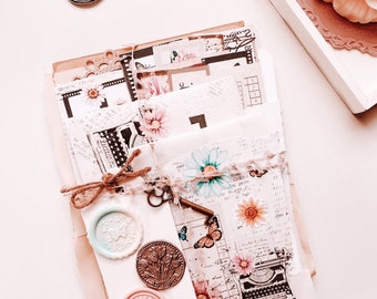 Penpal Kits | Mays Patreon Mail | Penpaling | Journaling Kit | Sticker Blätter | Wachs Siegel | Sticker Ephemera | Handgefertigte Taschen